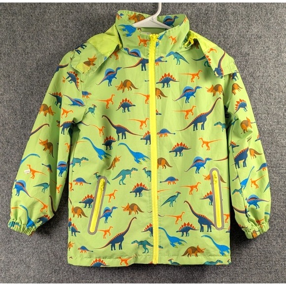 Topsky Other - Topsky Kids Dinosaur Rain Jacket Green Hooded Windbreaker Waterproof Boys Girls
